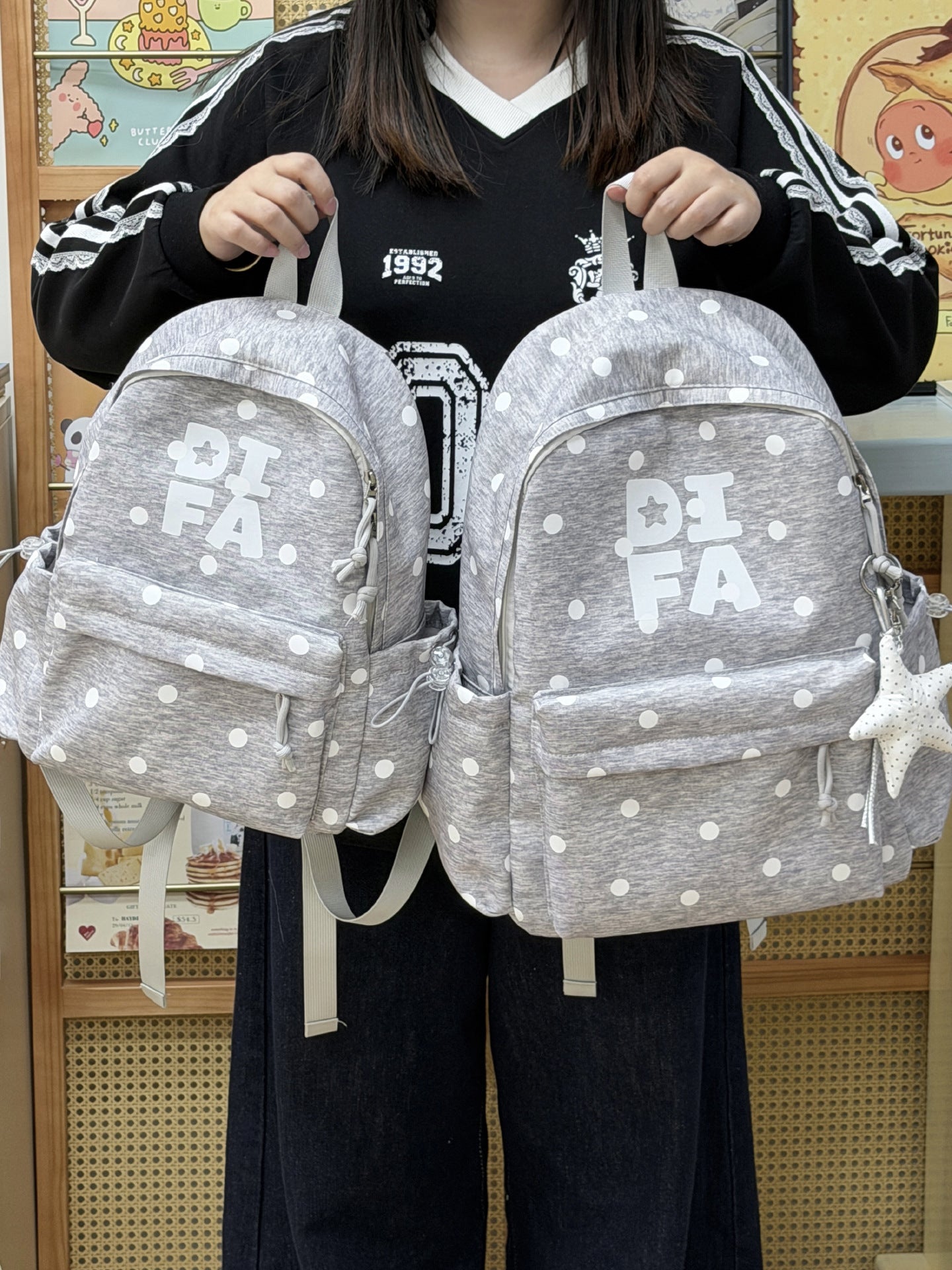 Polka Dot Freizeit Rucksack