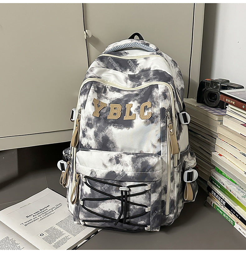 Mehrfachfächer Schultasche mit Wolkenmuster