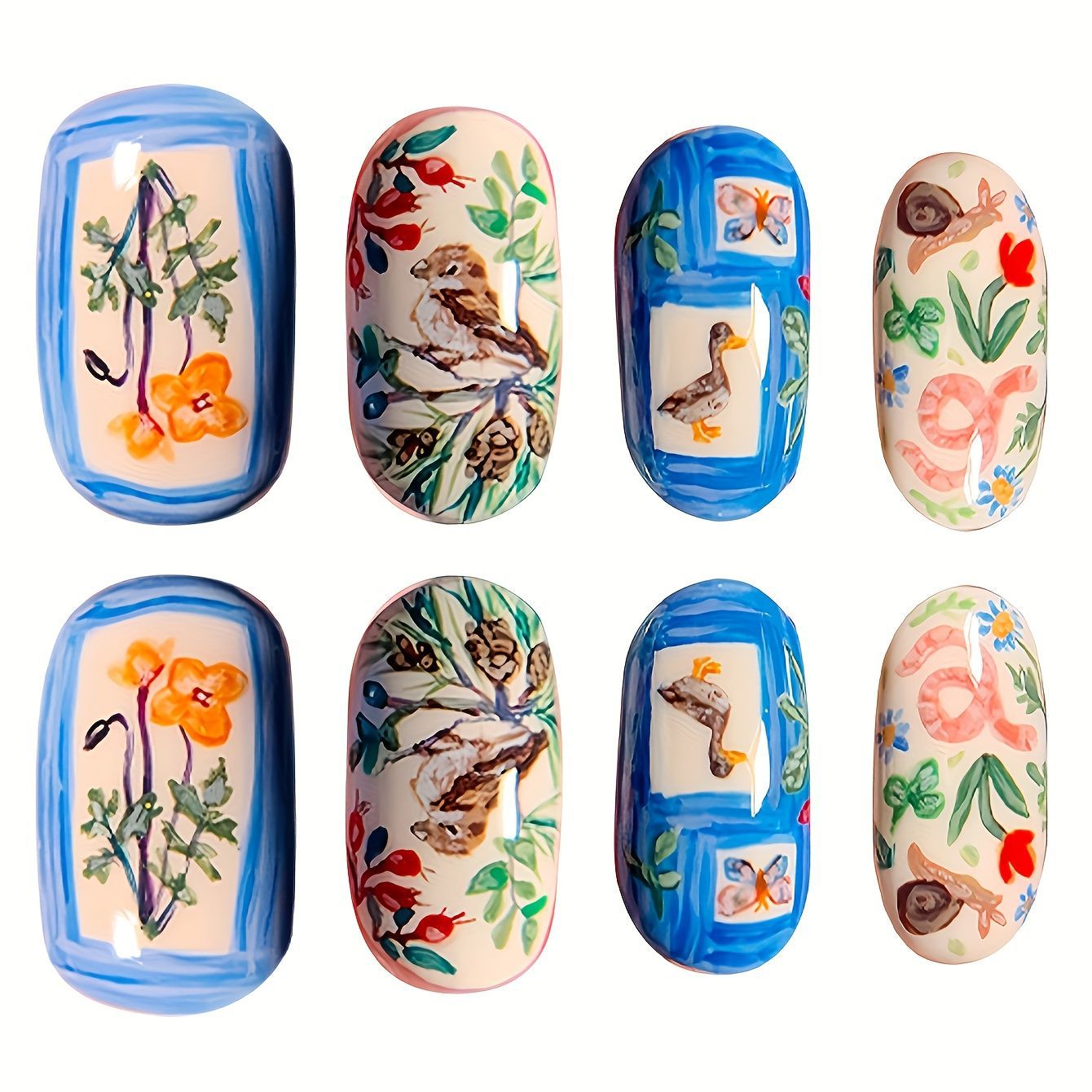Kreatives Künstlerisches Press-On Nagelset Brehn