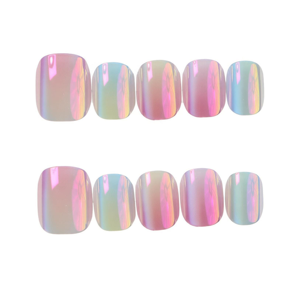 Iridescent Press-On Nail Art Set Brehn