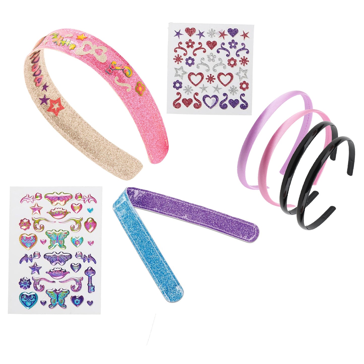 Damen Glitzernde Haarbänder Set Brehn