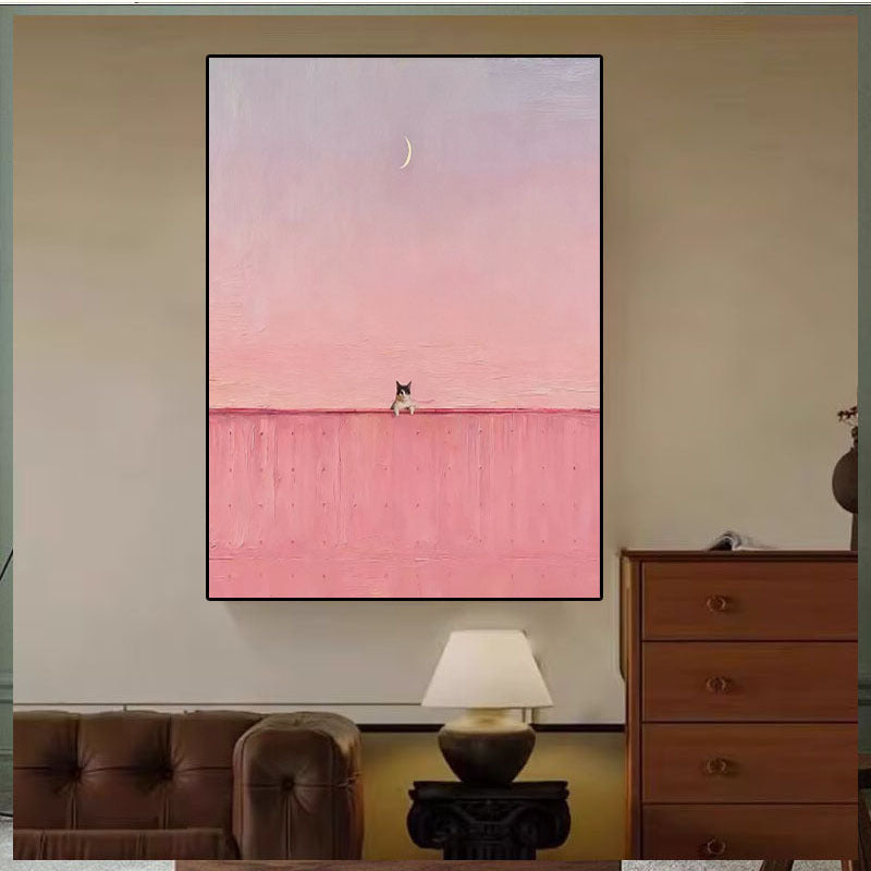 Minimalistische Katzenkunst-Druck
