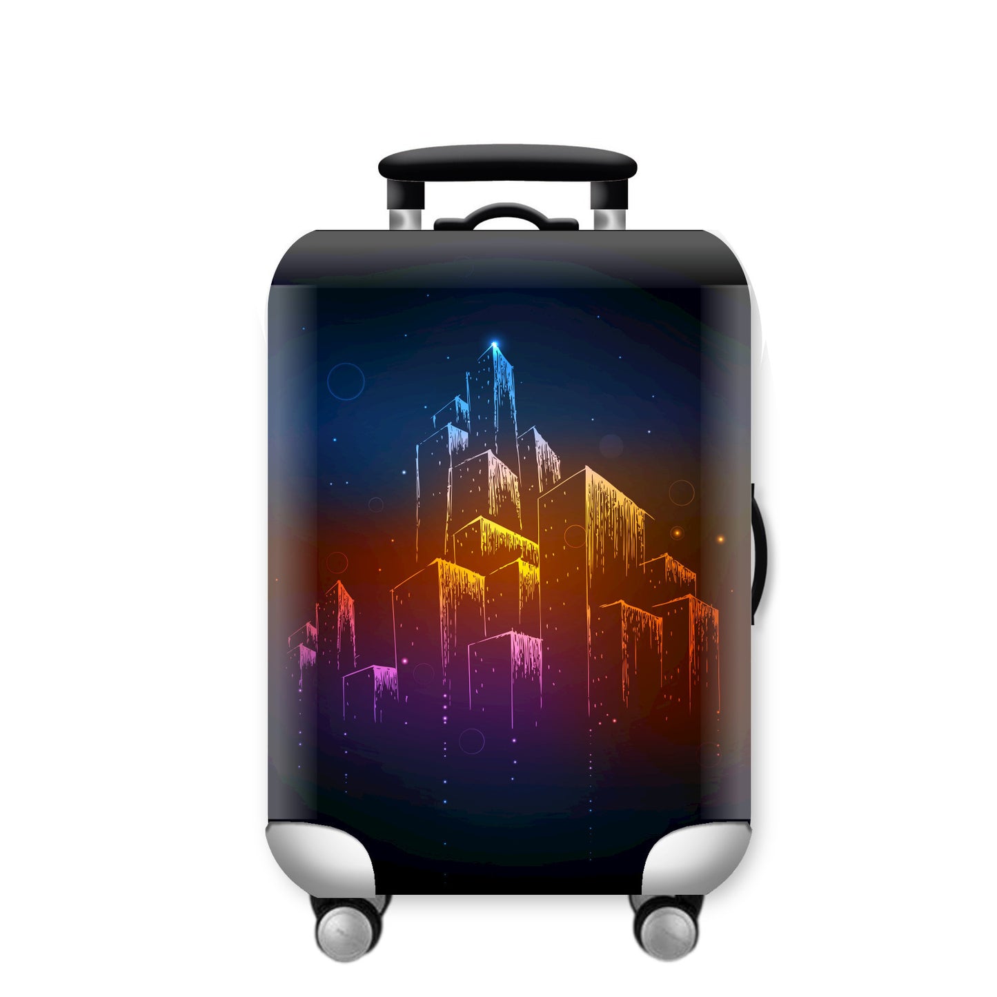 Damen Hartschalenreisekoffer mit urbanem Skyline-Motiv Brehn