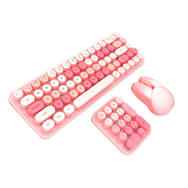 Vintage Style Wireless Keyboard and Mouse Set Brehn