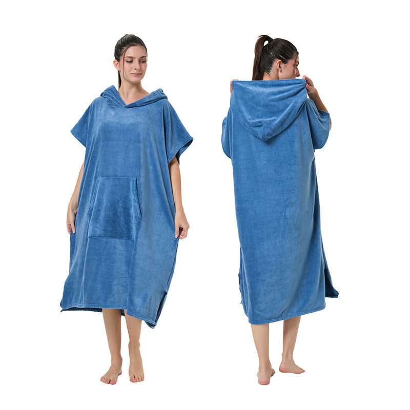 Badetuch-Poncho mit Kapuze Brehn