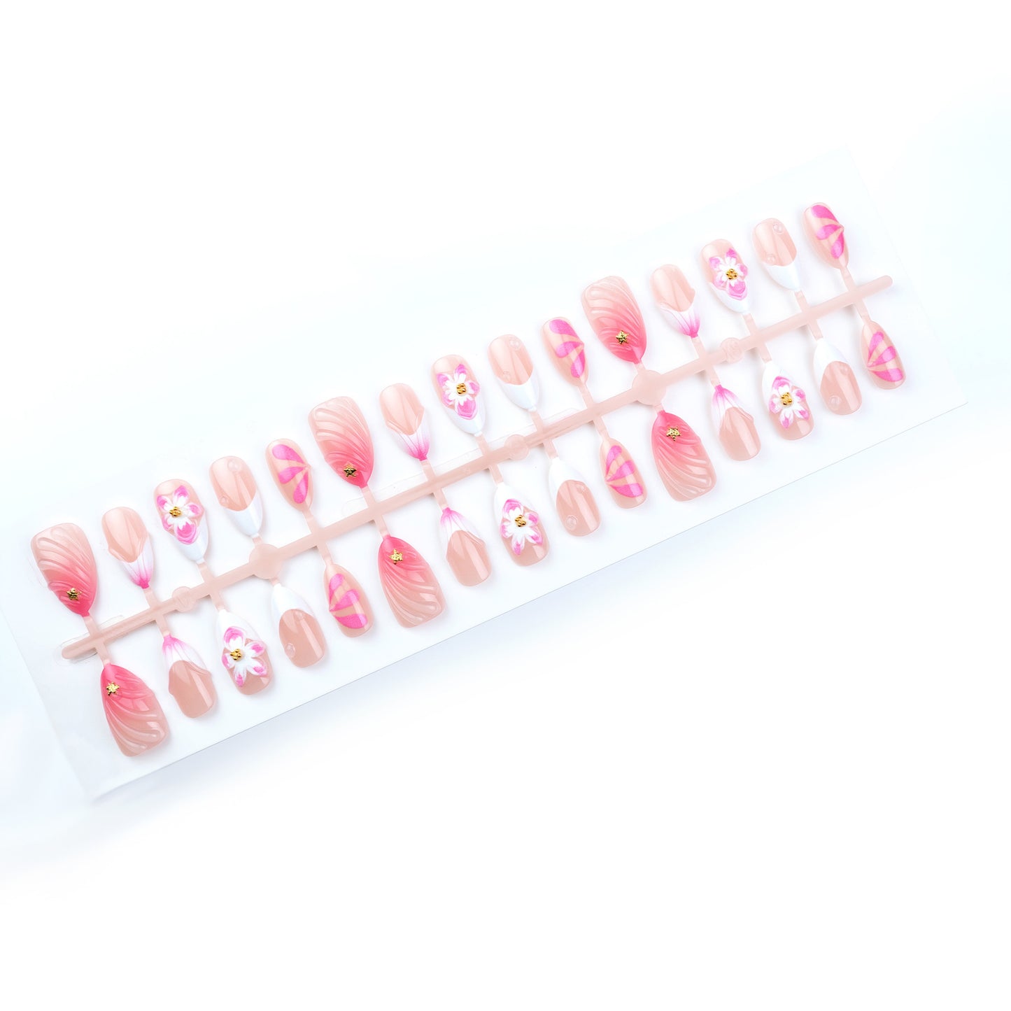 Florale Kunst Inspirierte Druck-Nagelset Brehn