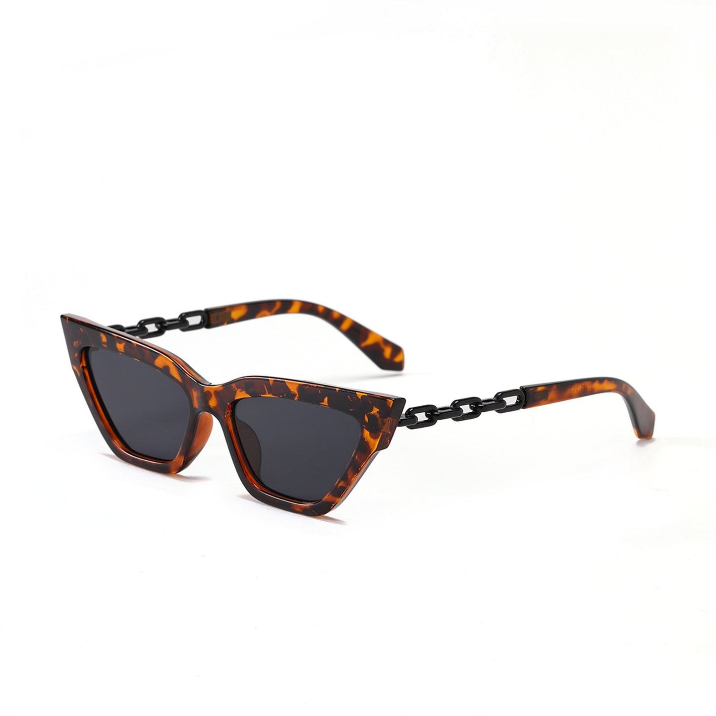 Damen Cat-Eye Sonnenbrille mit luxuriösem Kettenrahmen Brehn