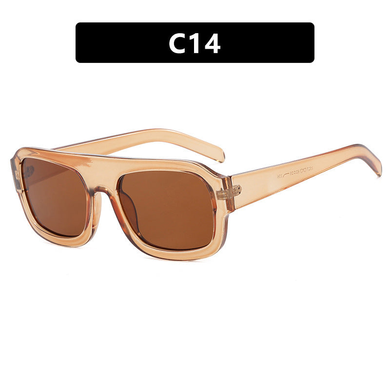 Damen oversized Sonnenbrille mit markantem Rechteckrahmen Brehn