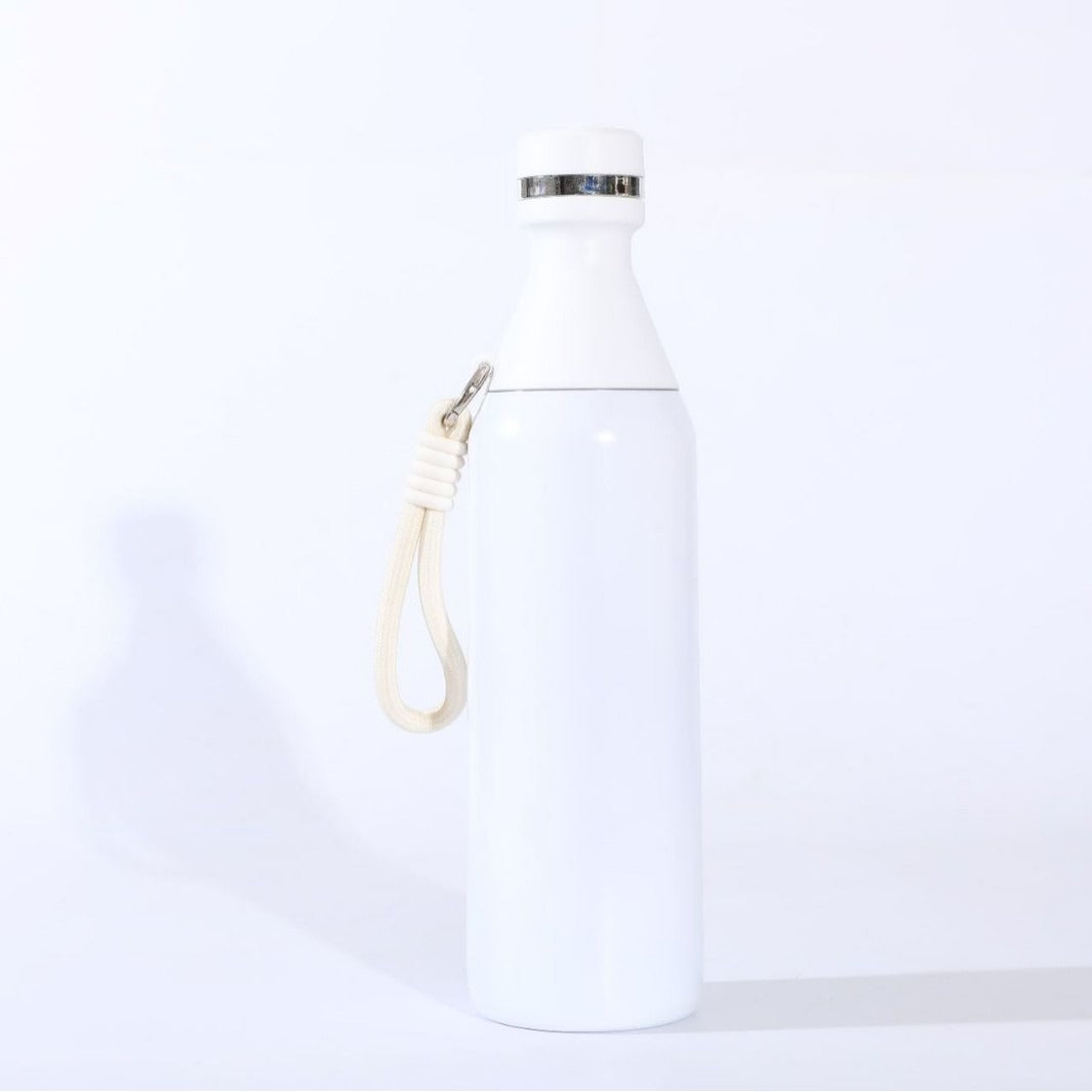 Damen isolierte Edelstahl Trinkflasche mit praktischem Tragegriff Brehn
