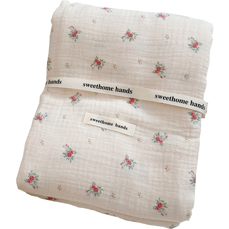 Unisex kuschelige Musselin-Decke mit elegantem floralen Muster Brehn