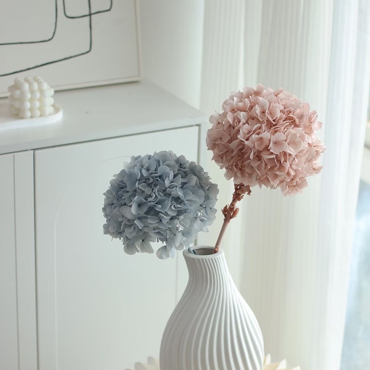 Lebensechte Hortensie Blumenstrauß