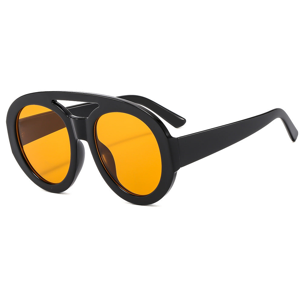 Damen Modische Sonnenbrille im futuristischen Oversized-Design Brehn