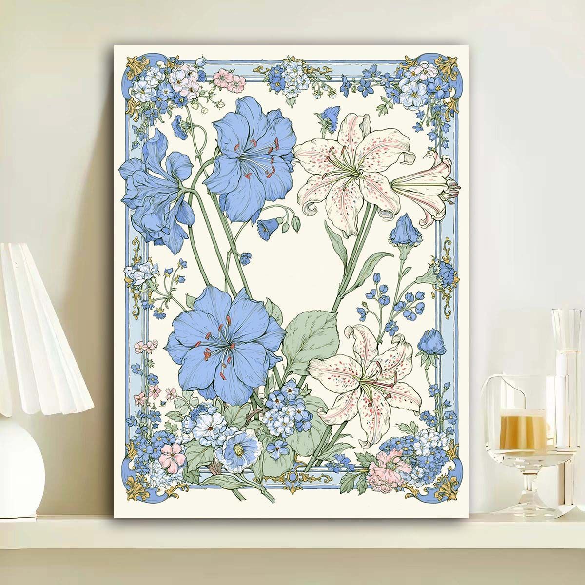 Botanische Blumenkunst Wandkunst Brehn