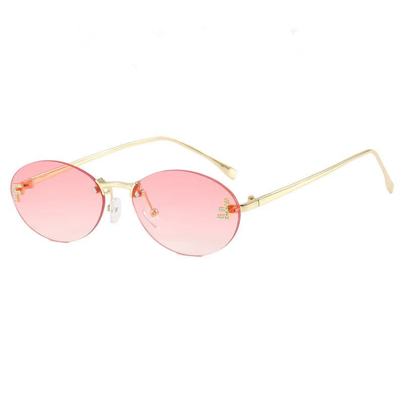 Elegante Metall-Oval-Sonnenbrille Brehn