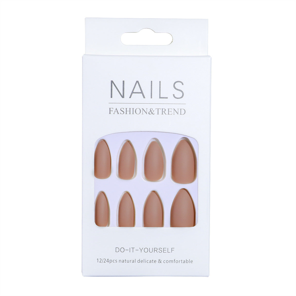 Matte Mandel-förmige Press-On Nagelspitzen Brehn