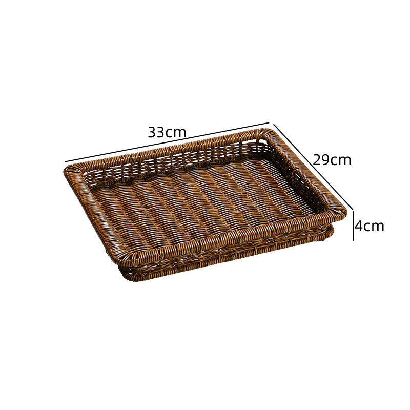 Unisex Rechteckiger Aufbewahrungskorb aus geflochtenem Rattan Brehn
