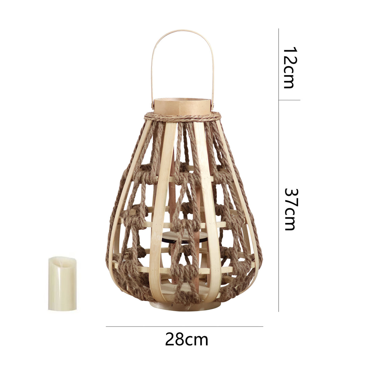 Dekorative Laterne aus Rattan Brehn