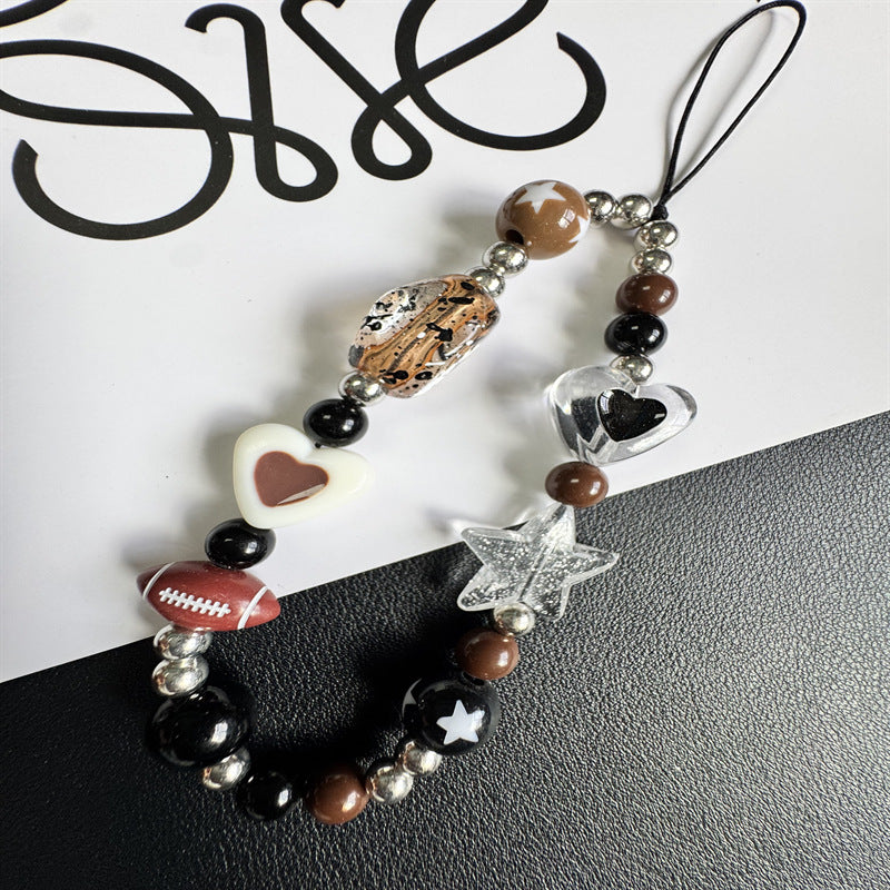 Themed Charm Beaded Phone Lanyard Brehn