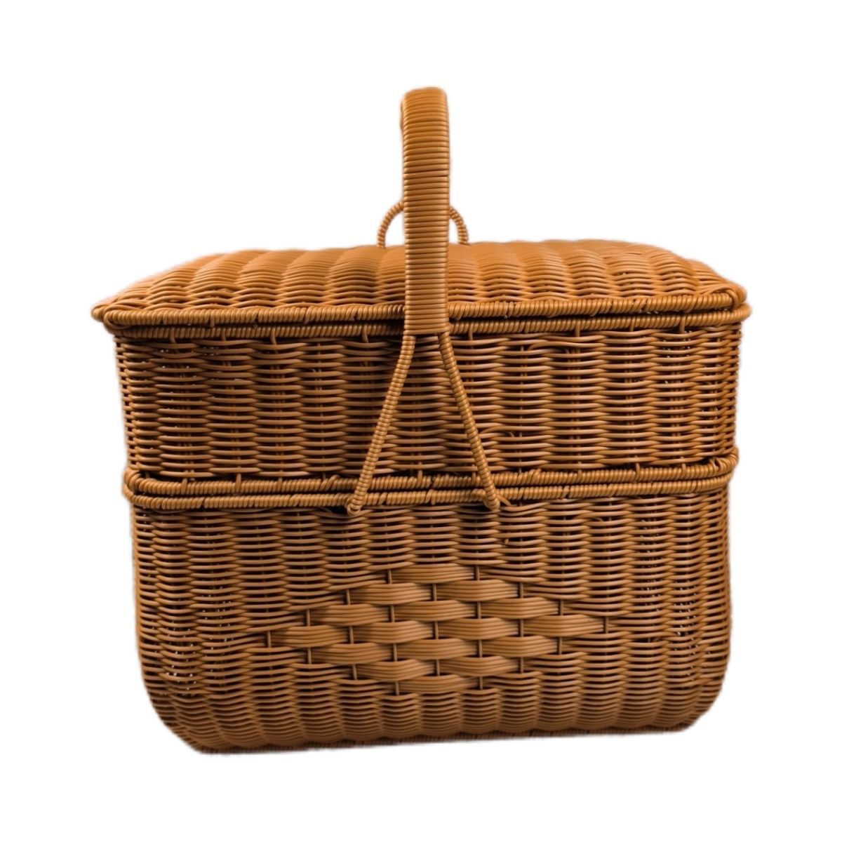 Multi-Compartment Woven Storage Basket Brehn