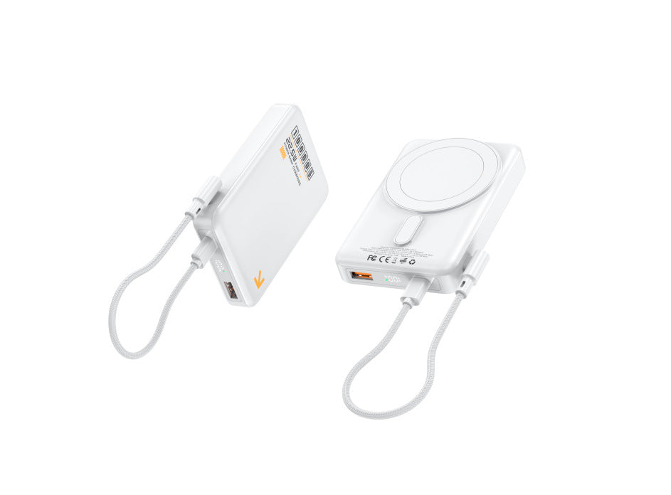 Tragbare Powerbank mit Induktiver Schnellladefunktion und Led-Anzeige Brehn