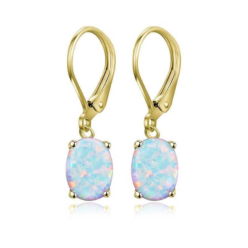 Opal-beschichtete Pendelohrringe Brehn