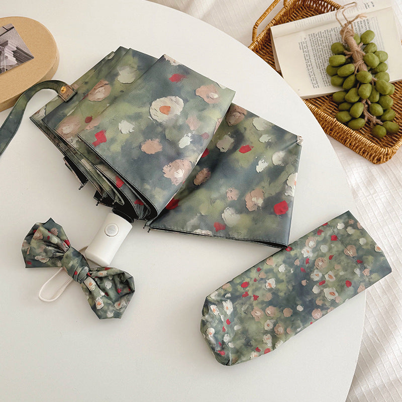 Damen Faltbarer Regenschirm mit floralem Design Brehn
