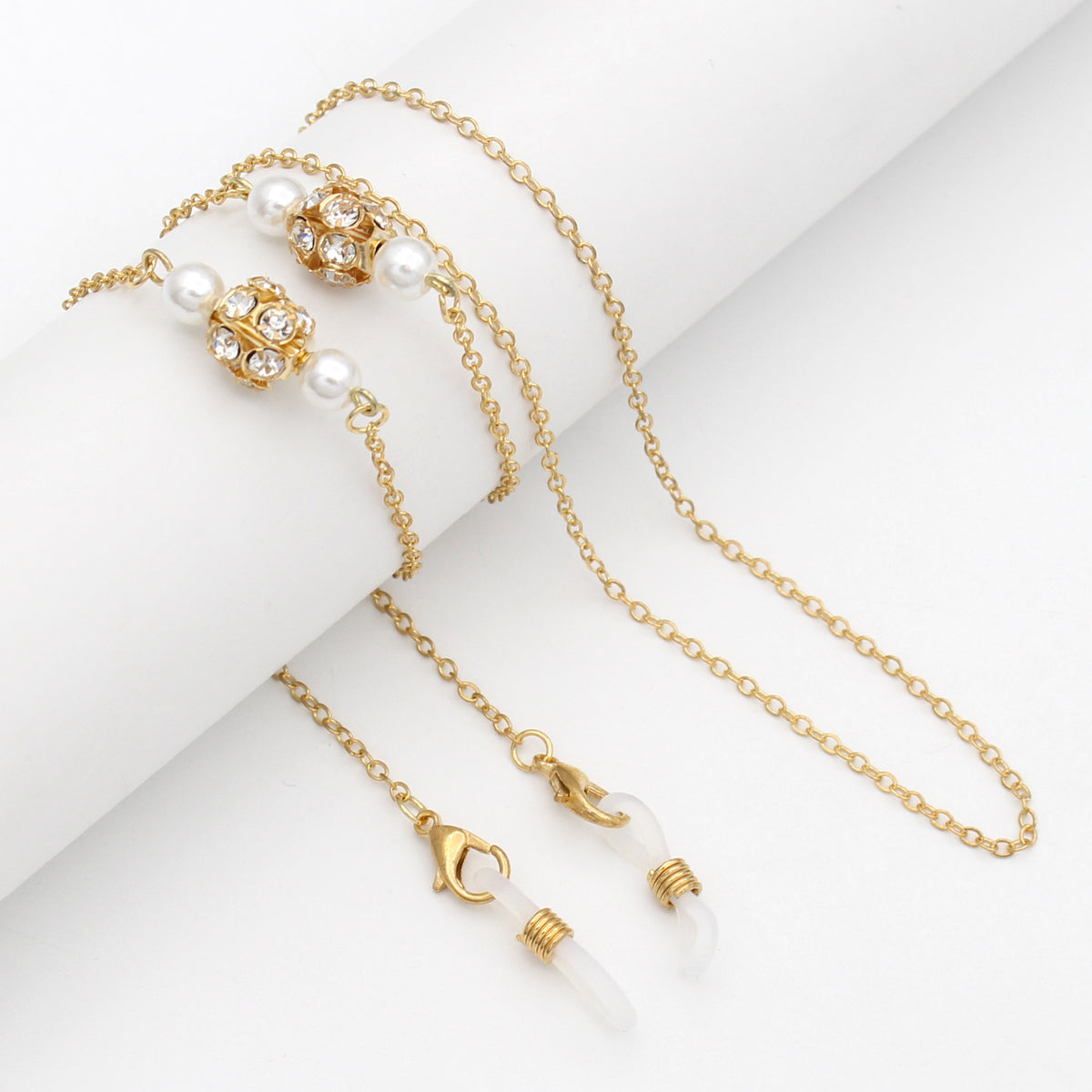 Elegante Perlen-akzentuierte Brillenbandkette Brehn
