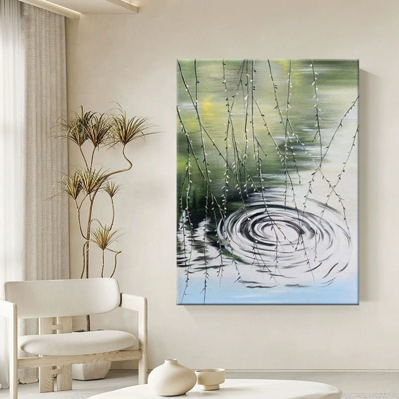 Moderne abstrakte wandkunst auf Leinwand mit Wasser-Thema