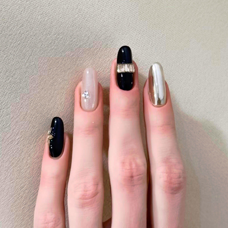 Künstlerische mit Rhinestones verzierte Press-On Nägel Brehn