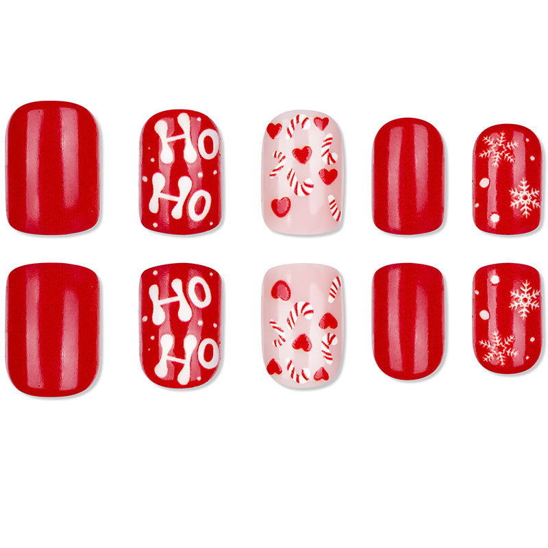 Künstliche Nägel mit Festlichem Weihnachtsdesign Brehn