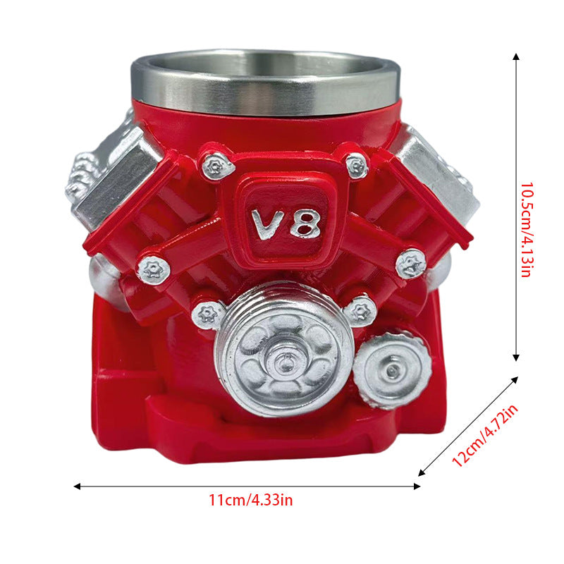 Tasse im V6 Motor Design Brehn