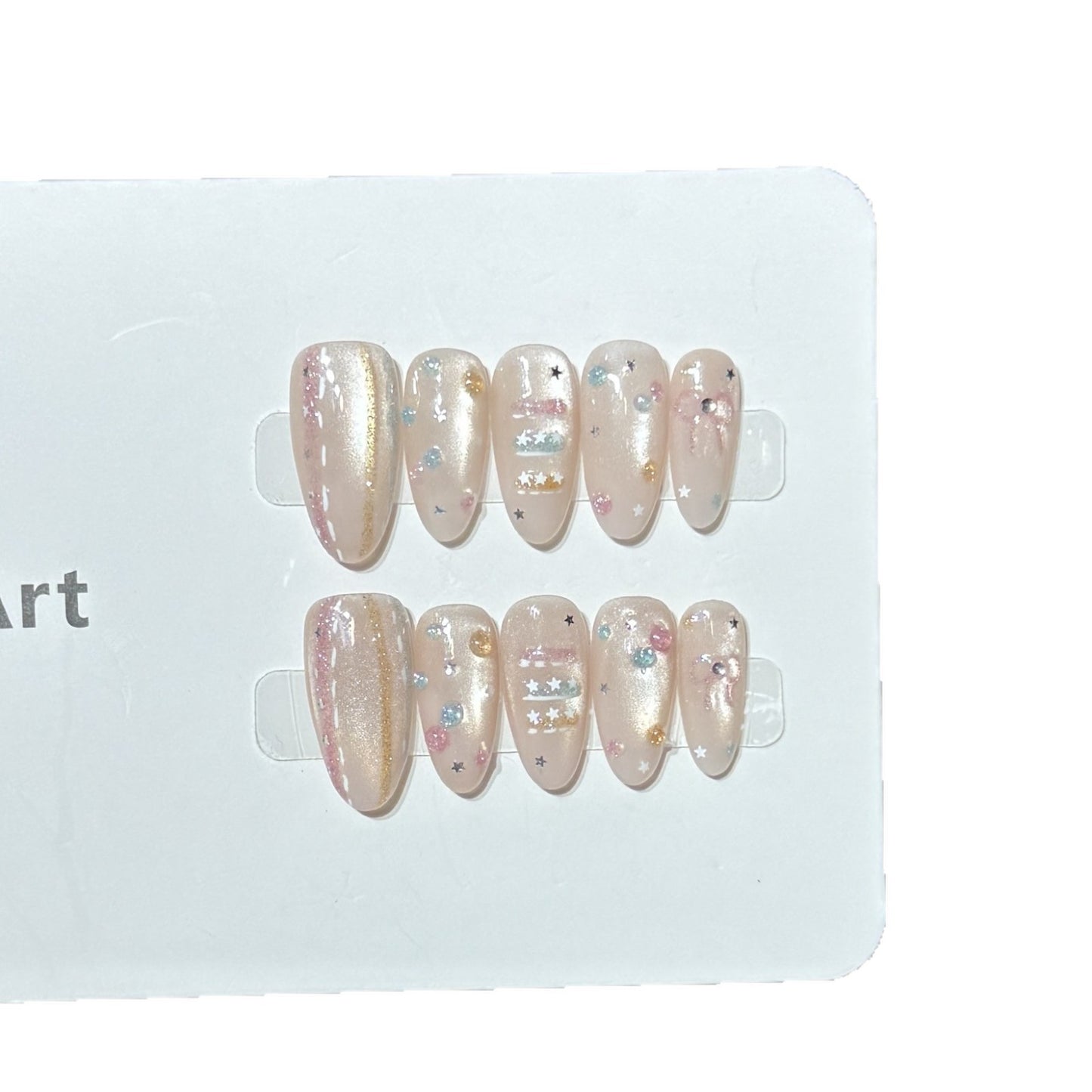 Sternen-Galaxie-inspiriertes Press-On Nagelkunst-Set Brehn