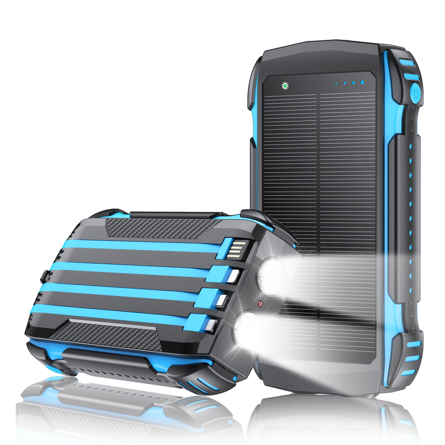 Robuste Solar-Powerbank mit Integrierter LED-Beleuchtung Brehn