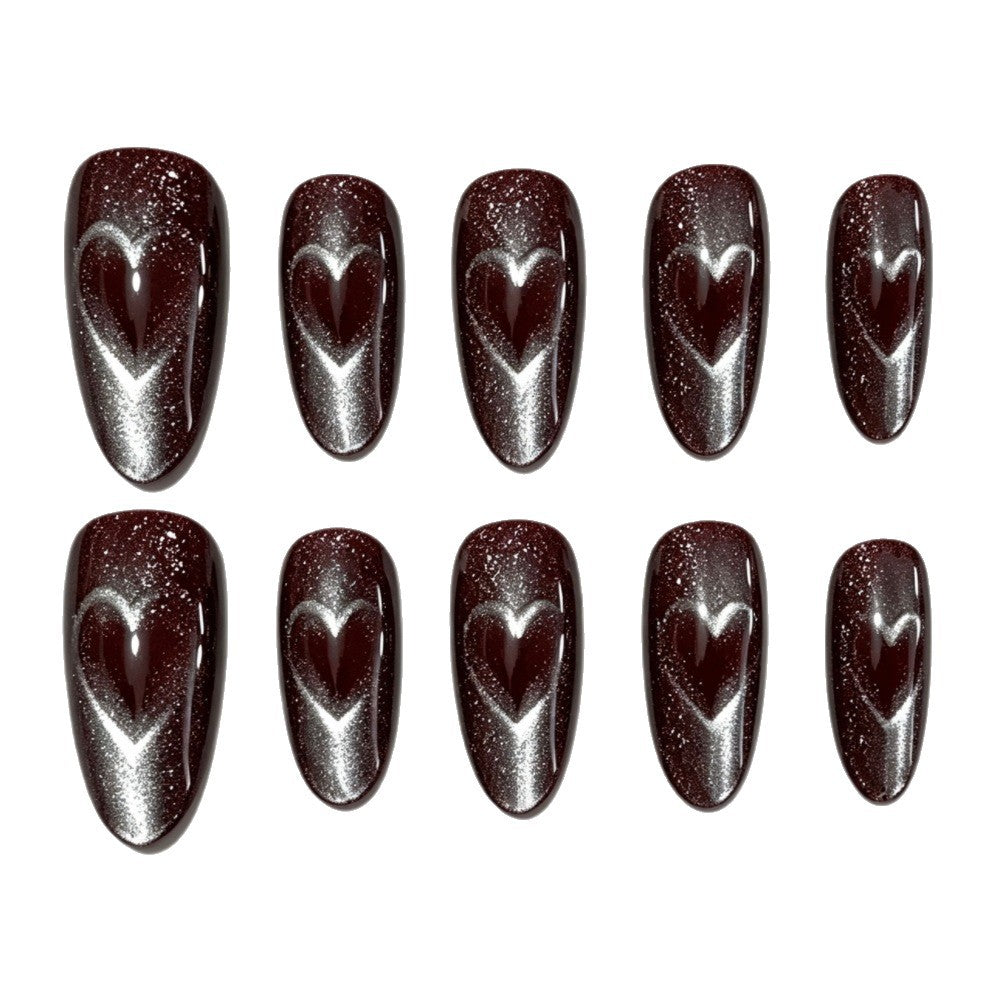 Künstlerisches Herzdesign Nagelaufkleber Brehn
