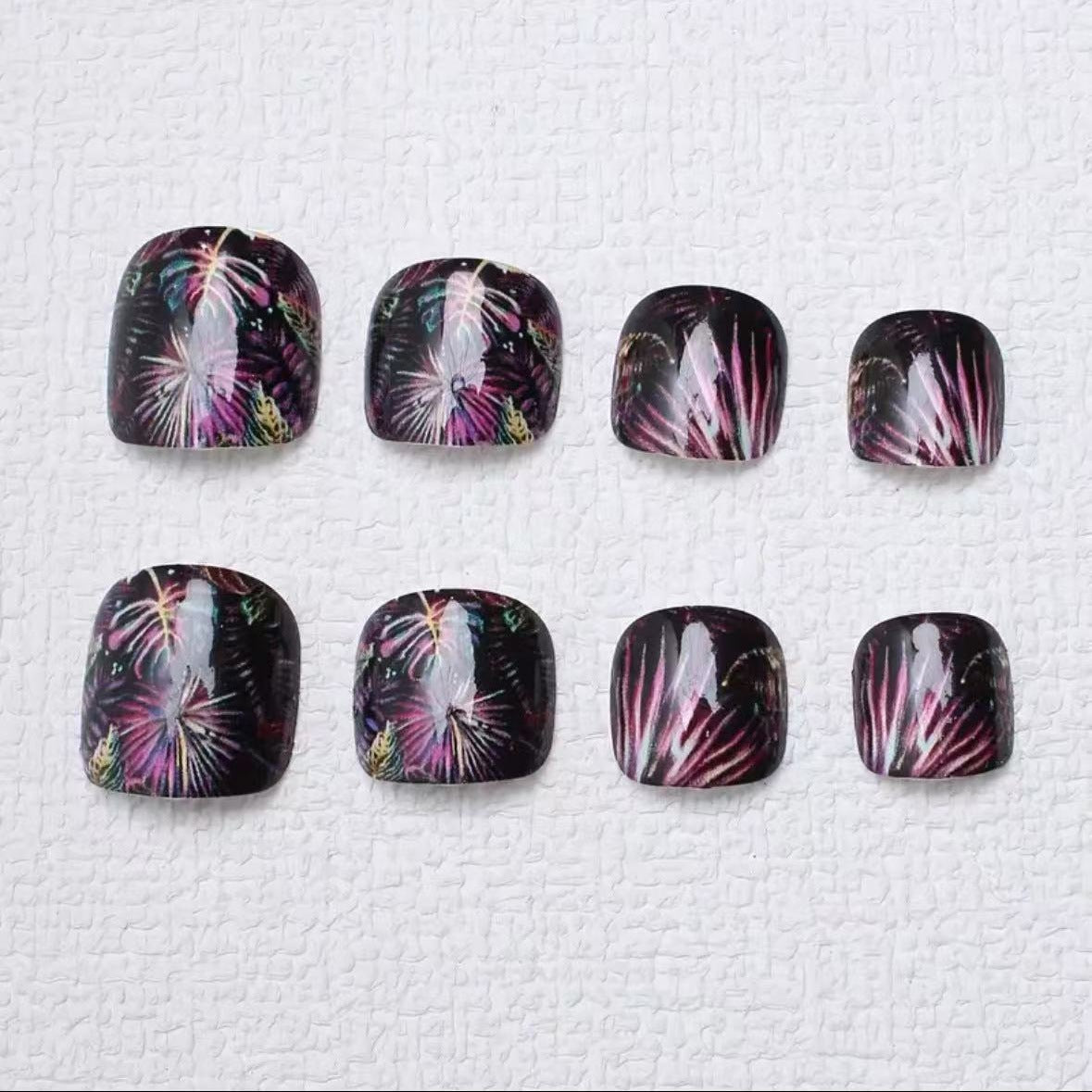 Fußnagelkunstset mit kreativen floralem Design Brehn