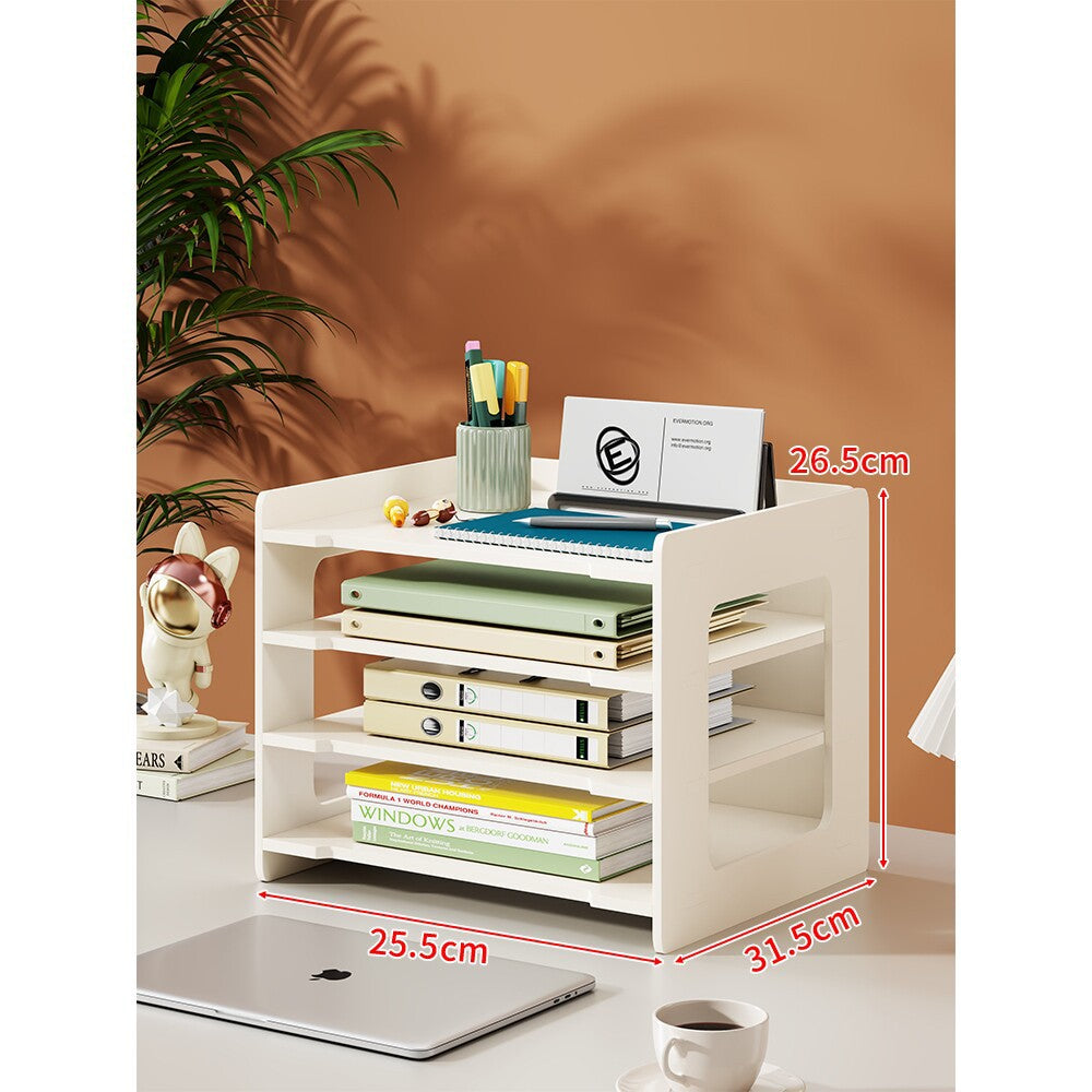 Desktop Mehrstufiges Papier- und Dokumentenorganizer-Regal mit Schlitztellern