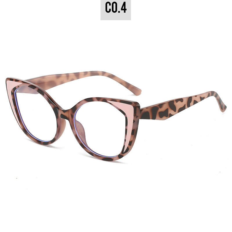 Damen Cat-Eye Brille mit floralem Design und verstellbarem Nasensteg Brehn