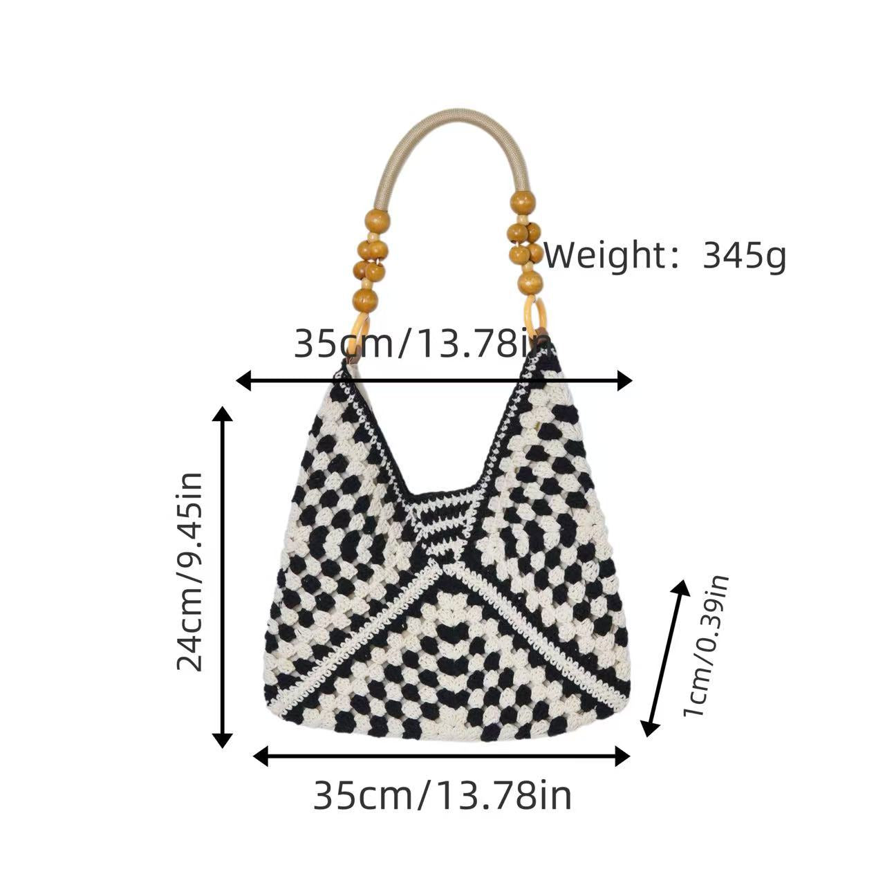 Handtasche mit Bohemian Häkeloptik Brehn