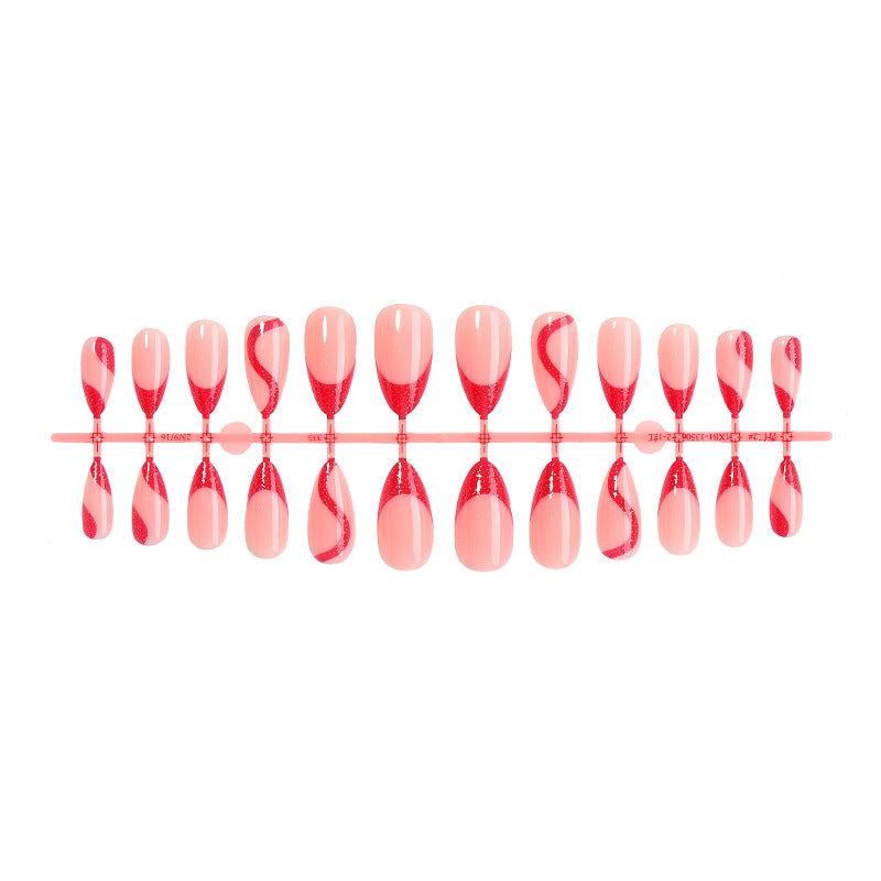 Stylisches French Tip Press-On Nails Set Brehn