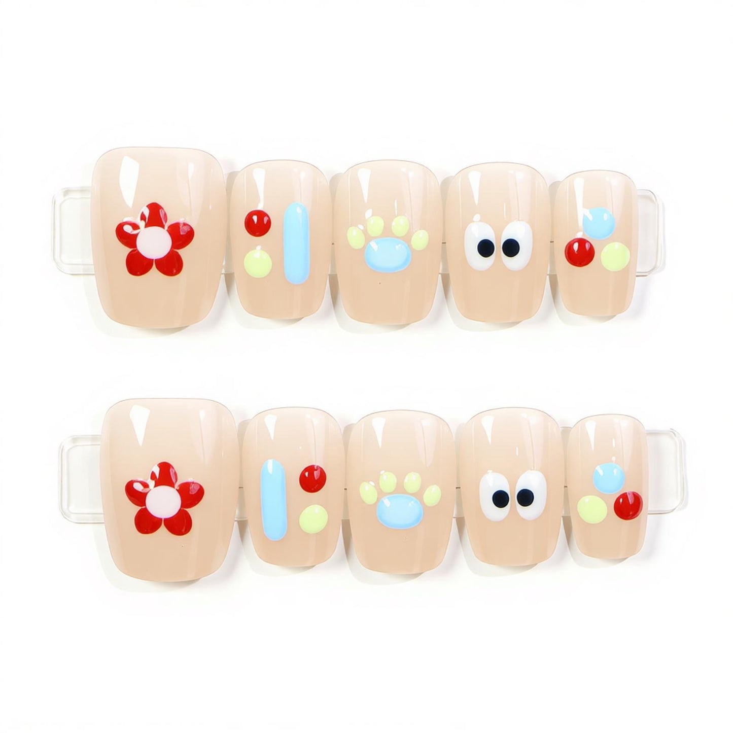 Verspielt Charakter-Themed Press-On Nail Art Set Brehn