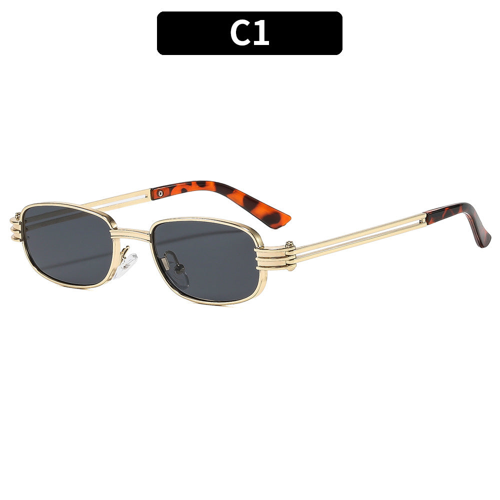 Upscale rechteckige Rahmen Sonnenbrille