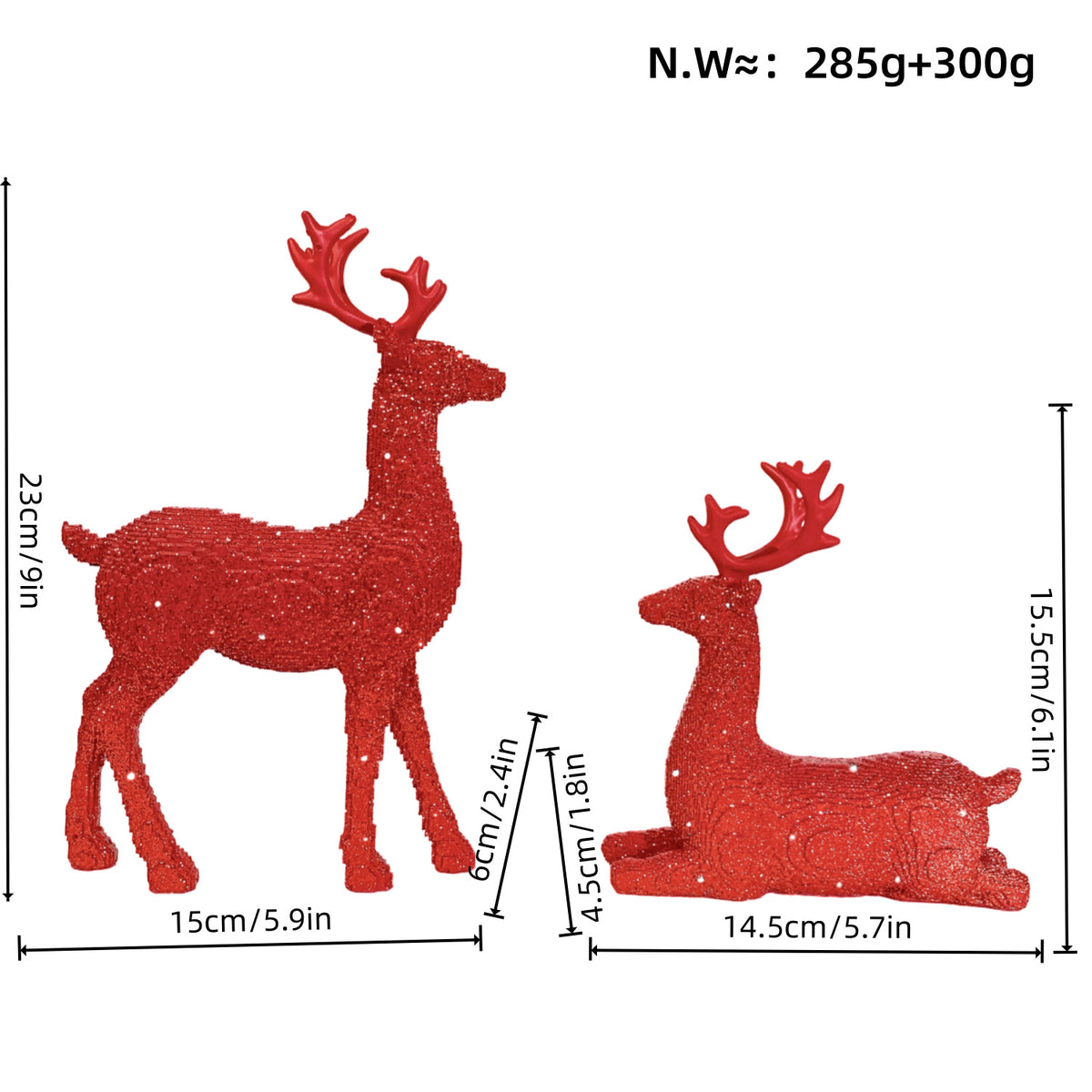 Elegante Weihnachtsdeko in Form von Rentieren Brehn