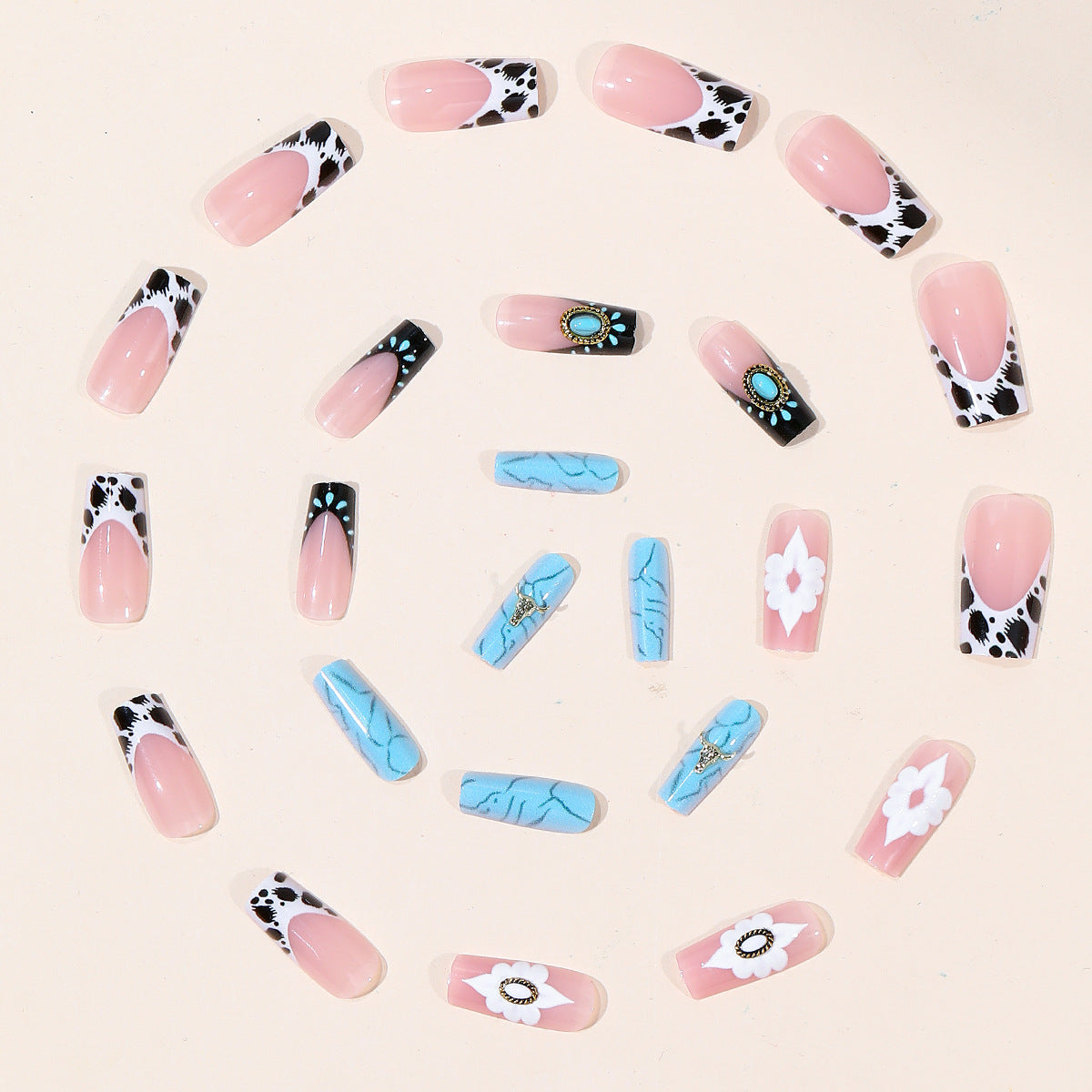 Bohemian Floral Nagelkunst Erweiterungen Brehn