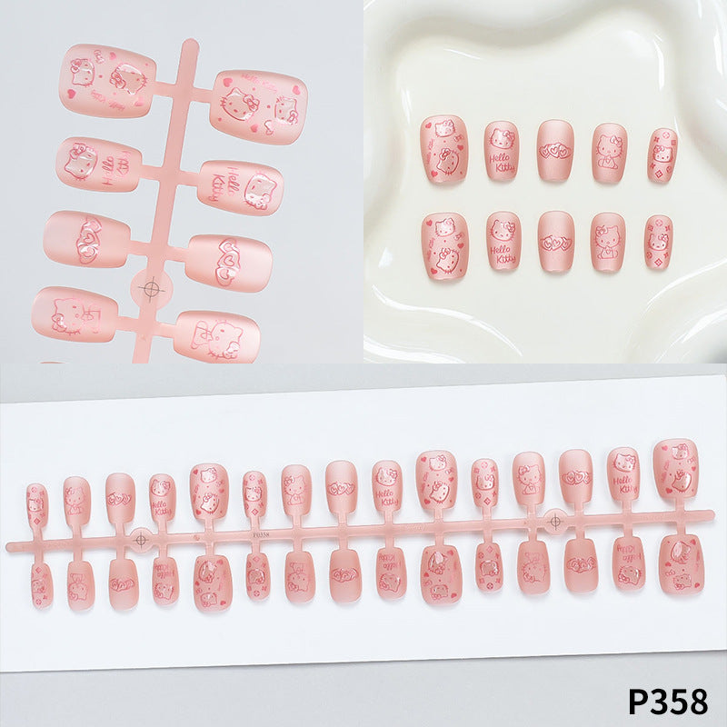 Hello Kitty Thema Druck Fingernagel Set Brehn