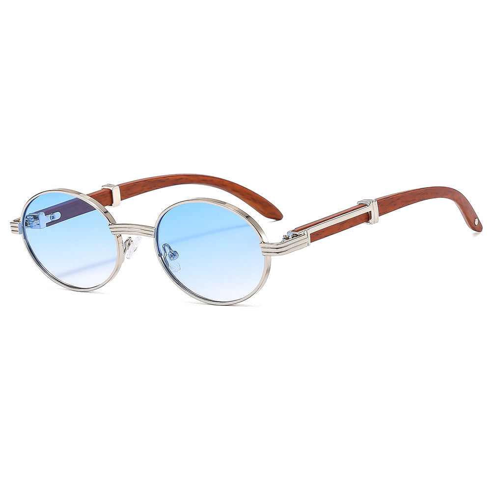 Vintage-inspirierte runde Sonnenbrille mit luxuriösen goldenen Akzenten Brehn