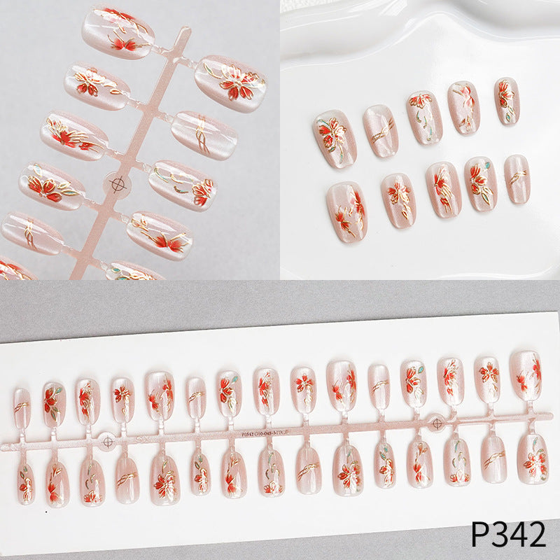 Florales Design Press-On Nagelset Brehn