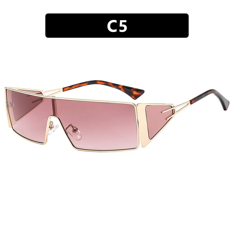 Damen geometrische Sonnenbrille mit futuristischem Design und strapazierfähigem Rahmen Brehn