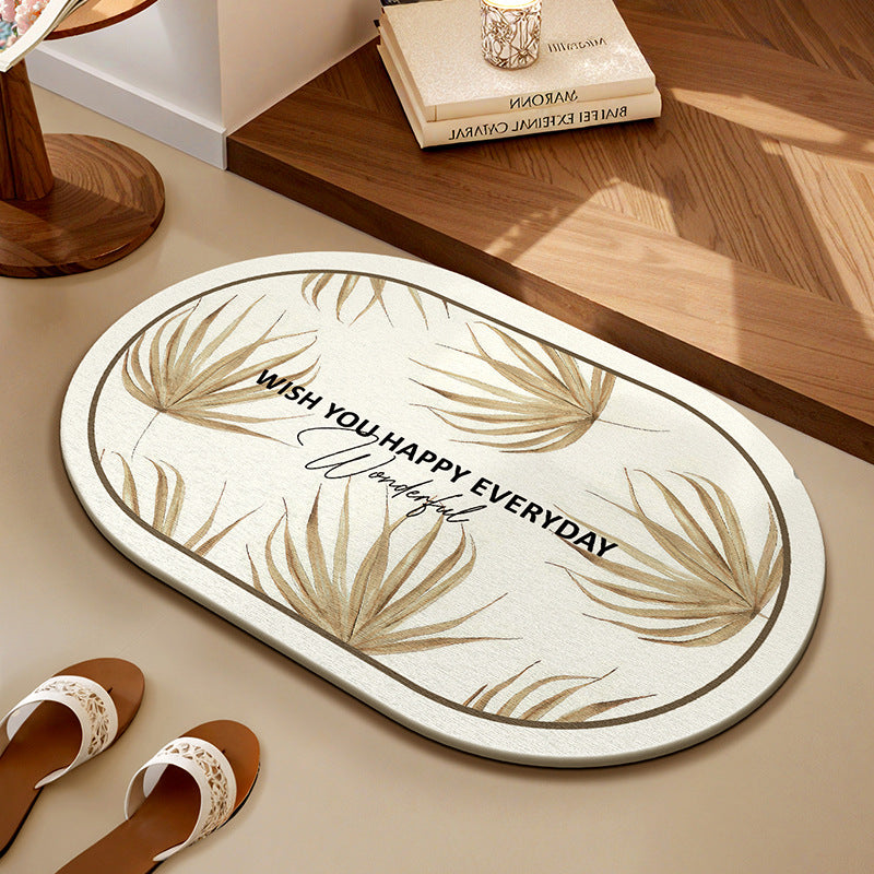 Inspirierende florale Badezimmermatte Brehn
