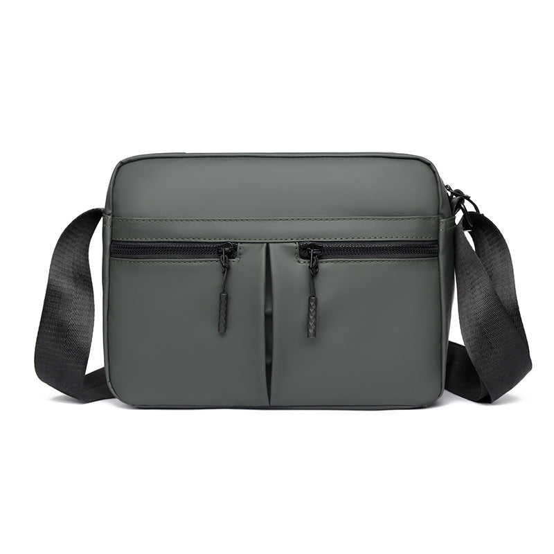 Schlanke Utility Crossbody Bag mit doppeltem Reißverschluss Brehn