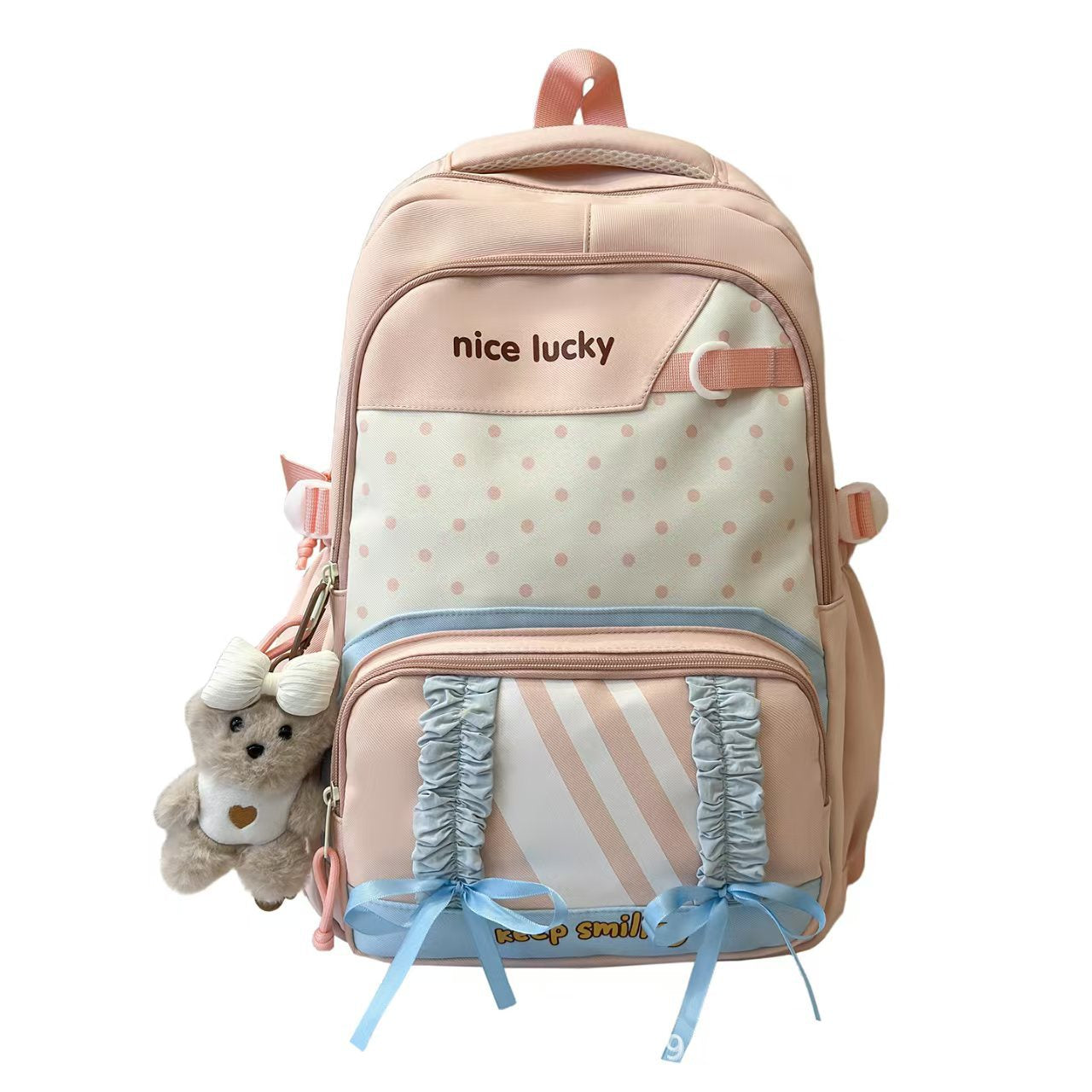 Rucksack mit Verspieltem Design und Vielen Fächern Brehn